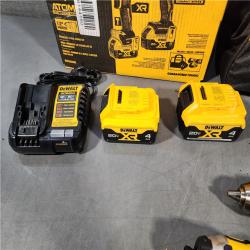 HOUSTON LOCATION - AS-IS DEWALT 20V MAX XR Hammer Drill and ATOMIC Impact Driver 2 Tool Cordless Combo Kit with (2) 4.0Ah Batteries, Charger, and Bag