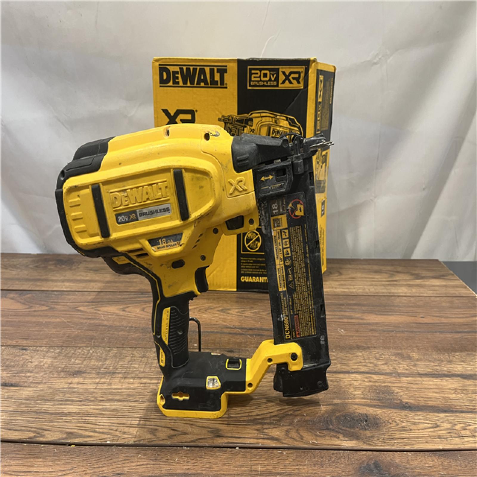 AS IS DeWalt 20V MAX XR Lithium-Ion Electric Cordless 18-Gauge Brad Nailer (Tool Only)