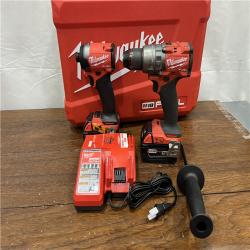 AS-IS Milwaukee M18 FUEL 18V Lithium-Ion Brushless Cordless Hammer Drill and Impact Driver Combo Kit (2-Tool) with 2 Batteries