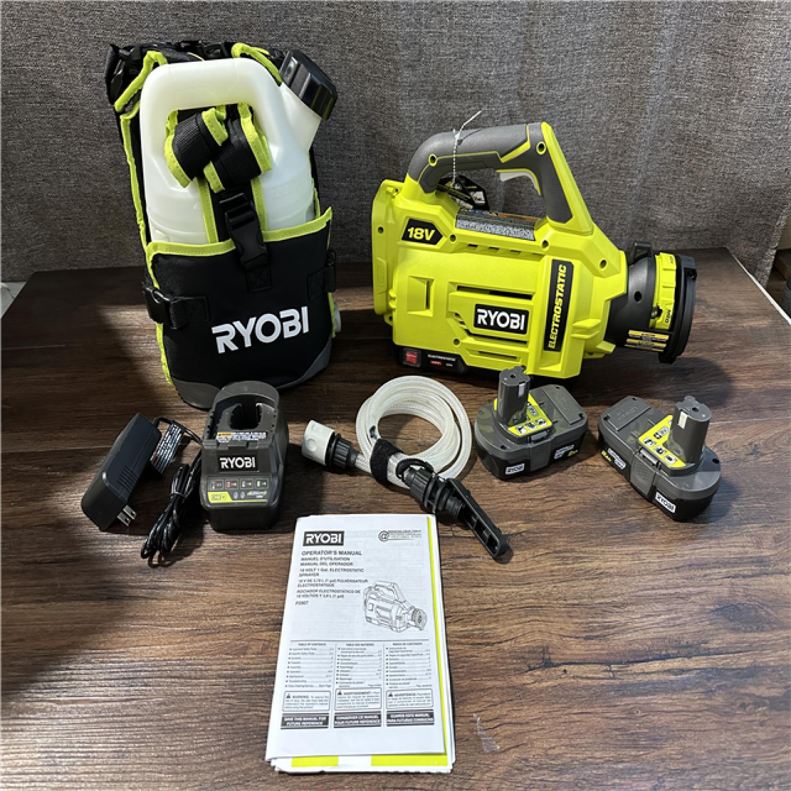 California NEW Ryobi 1 Gallon 18V Electrostatic Sprayer, Includes (2) Batteries & Charger (2 Pieces)