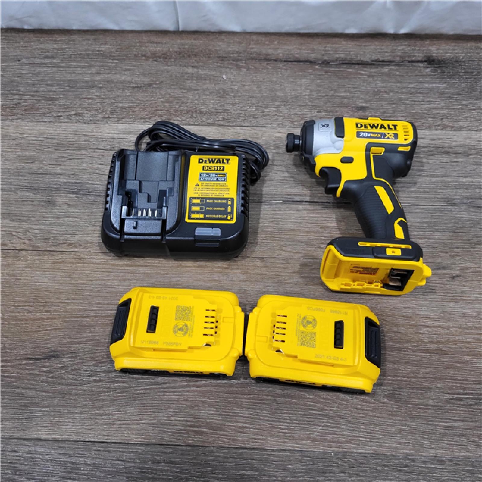 NEW! Dewalt 20-Volt MAX Lithium-Ion Cordless Brushless 1/4 in. 3-Speed Impact Driver with (2) Batteries 2.0Ah, Charger and Hard Case