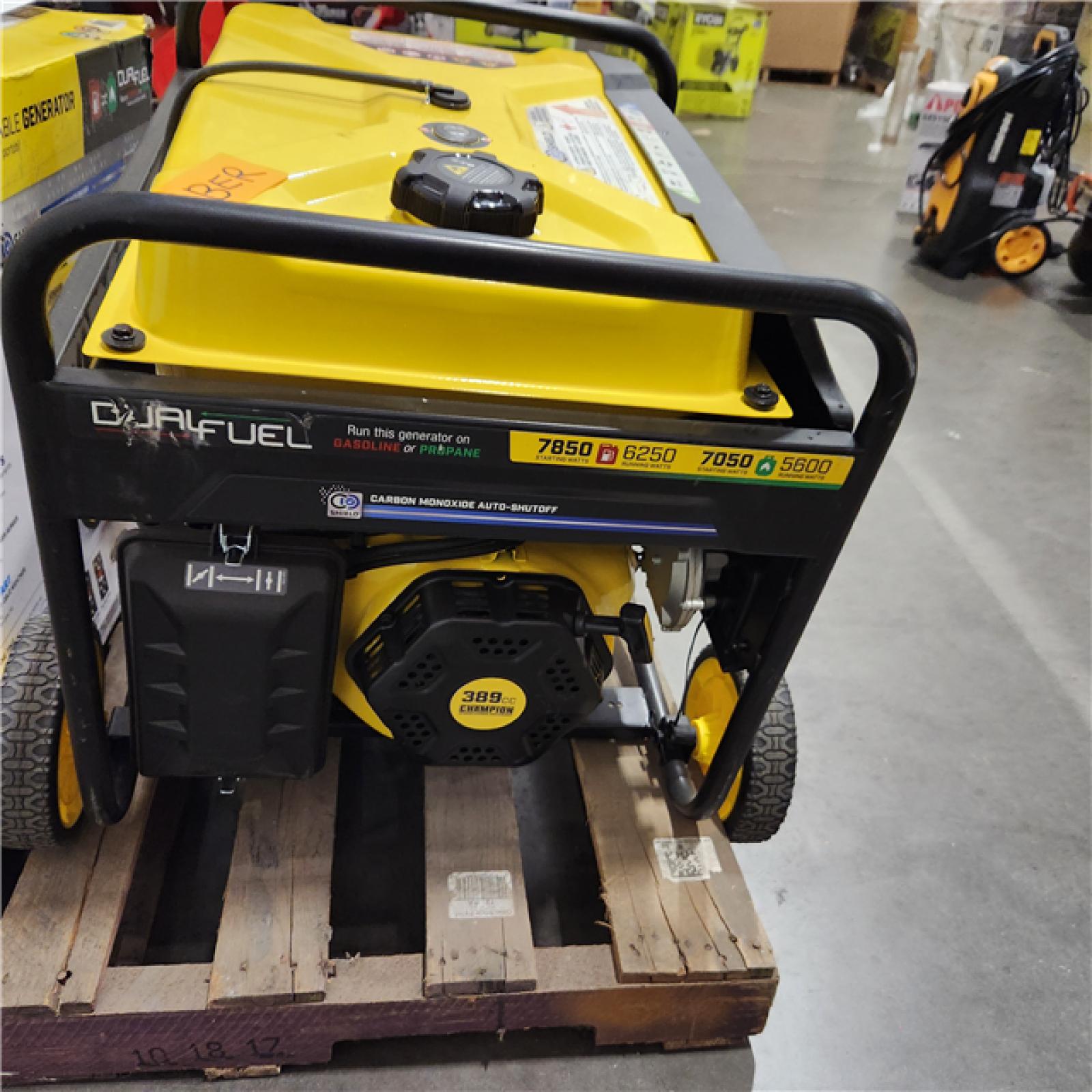 Dallas Location - As-Is Champion 6250-Watt Dual Fuel Portable Generator