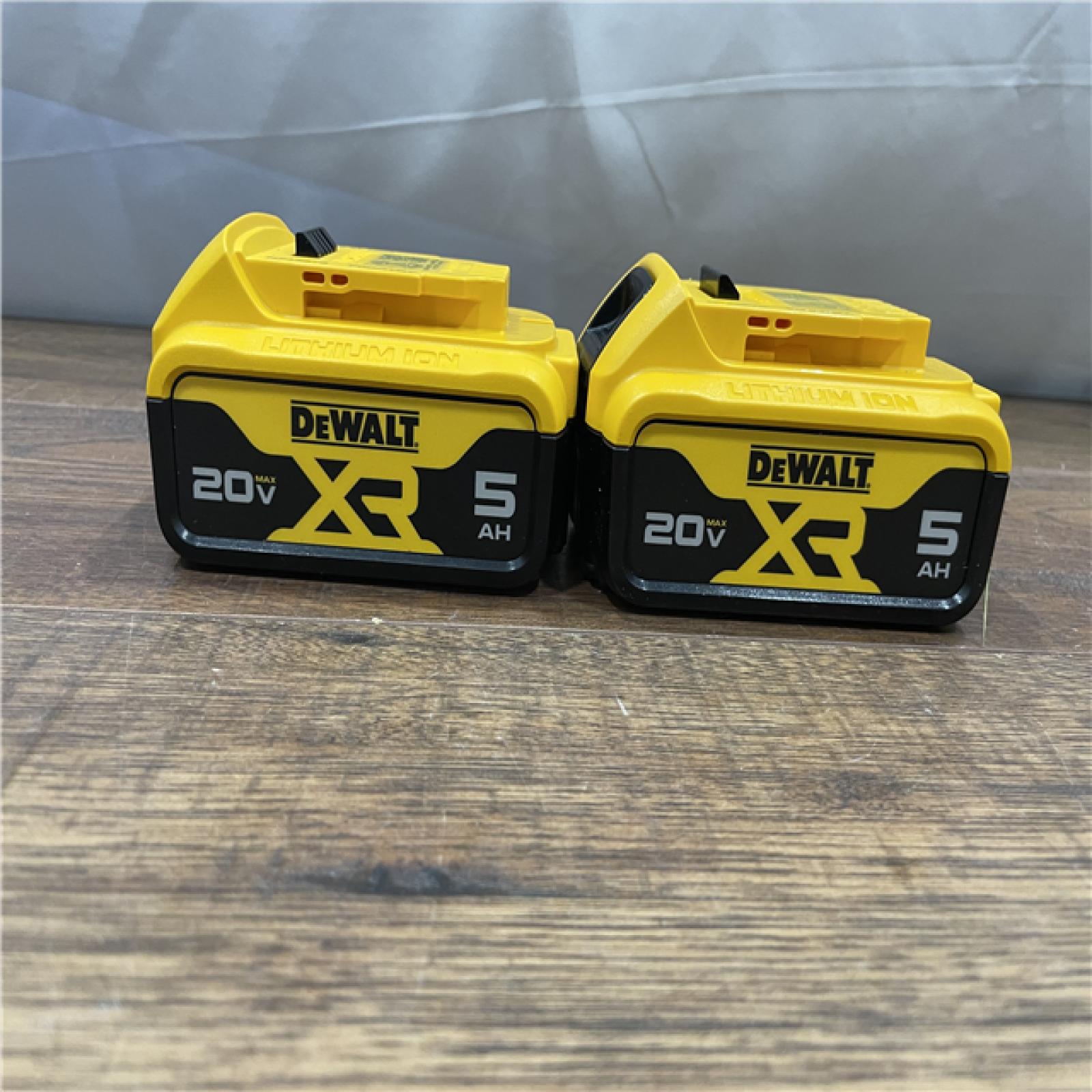 AS-IS DEWALT 20V MAX XR Premium Lithium-Ion 5.0Ah Battery Pack (2 Pack)