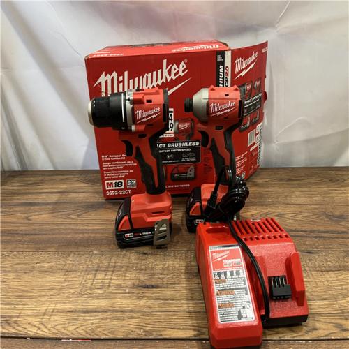 AS-IS Milwaukee M18 Compact Brushless 2-Tool Combo Kit