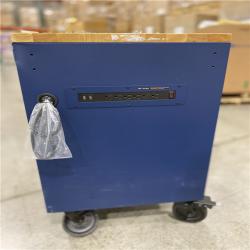 DALLAS LOCATION - Husky Tool Storage Heavy Duty 84 in. W x 24 in. D Matte Blue Mobile Workbench Cabinet