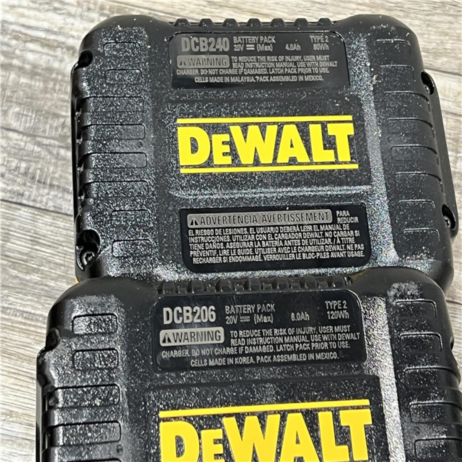 AS-IS DEWALT 20V MAX Lithium-Ion 6.0Ah and 4.0Ah Battery and Charger Starter Kit