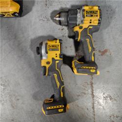 HOUSTON LOCATION - AS-IS DEWALT 20V MAX XR Hammer Drill and ATOMIC Impact Driver 2 Tool Cordless Combo Kit with (2) 4.0Ah Batteries, Charger, and Bag