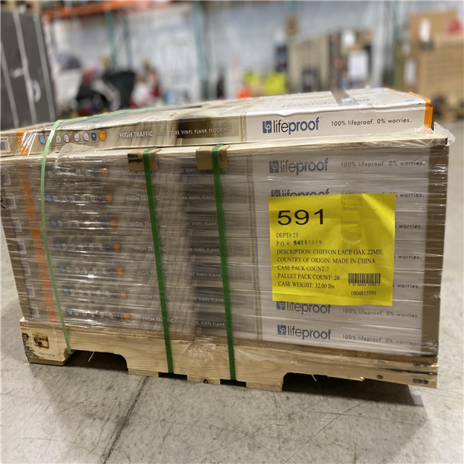 DALLAS LOCATION - Lifeproof Chiffon Lace Oak 22 MIL x 8.7 in. W x 48 in. L Click Lock Waterproof Luxury Vinyl Plank Flooring PALLET - (31 UNITS)