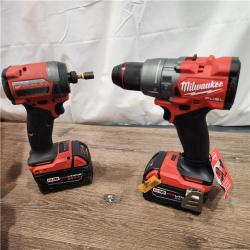 AS-IS Milwaukee M18 FUEL 18V Lithium-Ion Brushless Cordless Hammer Drill and Impact Driver Combo Kit (2-Tool) with 2 Batteries