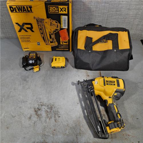 HOUSTON LOCATION - AS-IS DeWalt DCN660D1 20V 16 Gauge Cordless Angled Finish Nailer Kit W/ 2Ah Battery