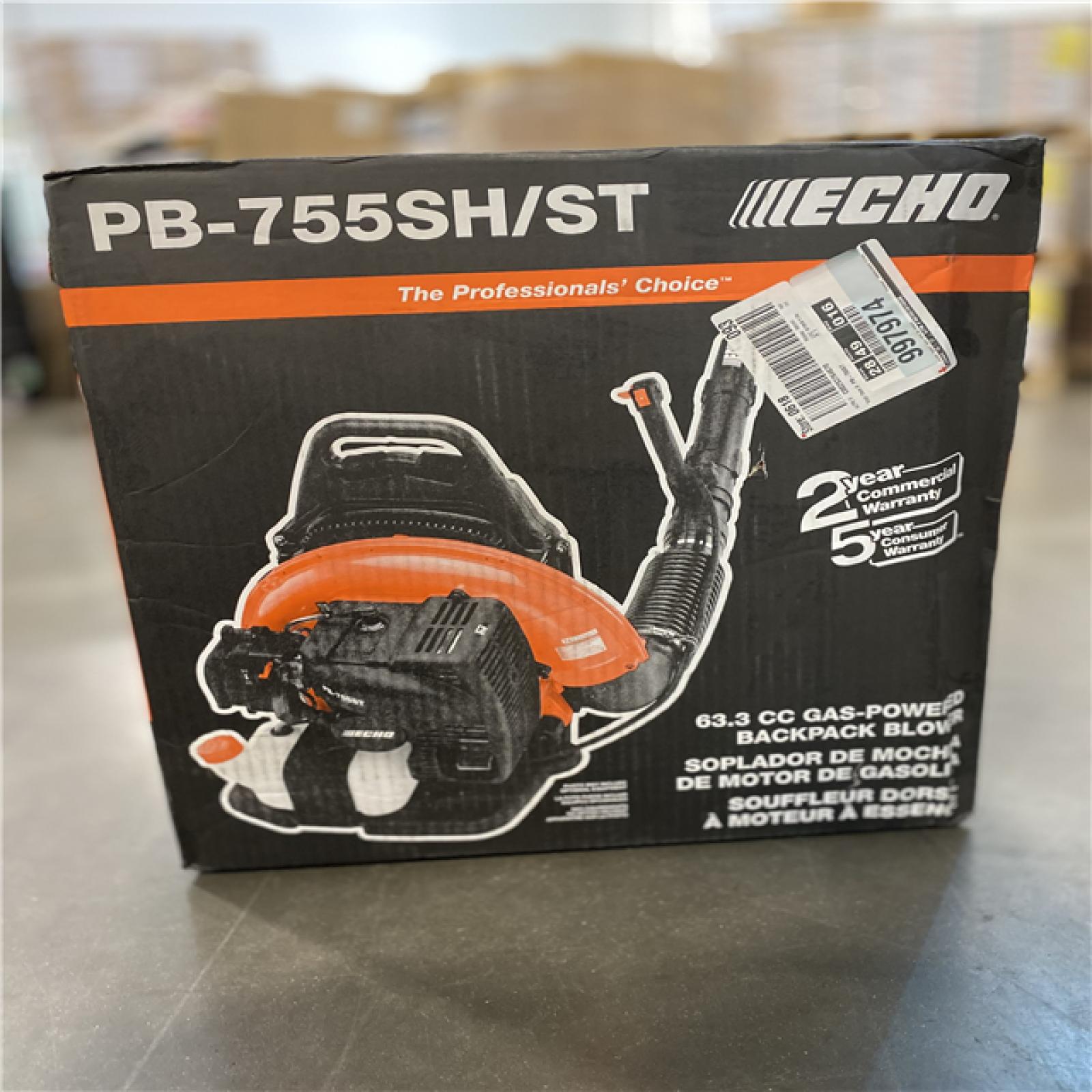 NEW! - ECHO 233 MPH 651 CFM 63.3cc Gas 2-Stroke Backpack Leaf Blower with Tube Throttle