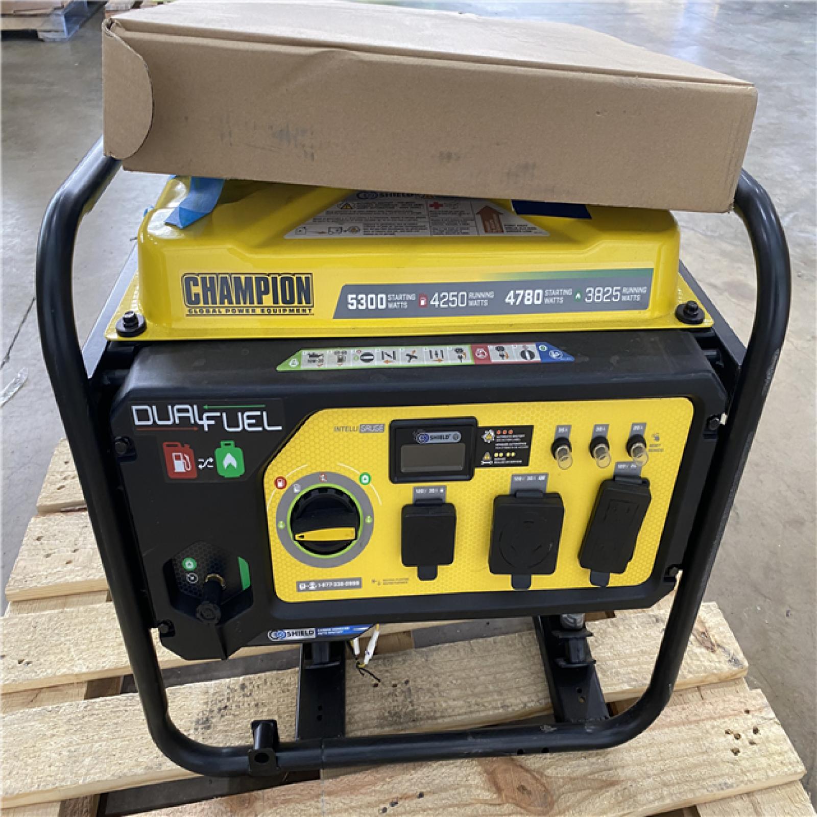 Houston Location - AS-IS Champion Dual Fuel Generator 5300 Starting Watts 6250 Running Watts