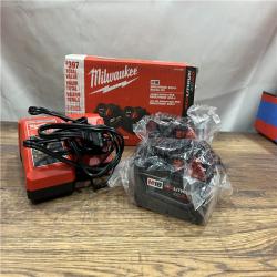 AS-IS Milwaukee M18 18-Volt Lithium-Ion XC Starter Kit with Two 5.0Ah Batteries / Charger (48-59-1852B)