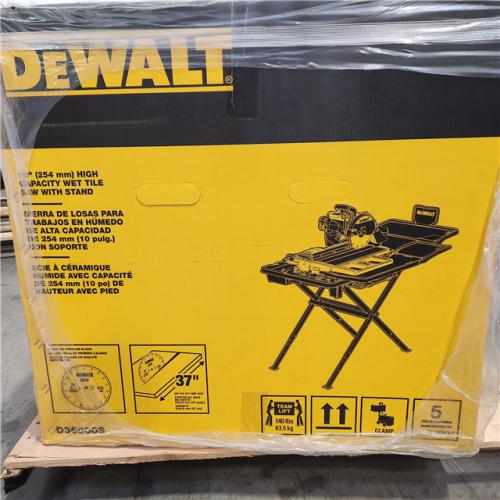 Dallas Location - NEW- DEWALT 10 in. High Capacity Wet Tile Saw with Stand