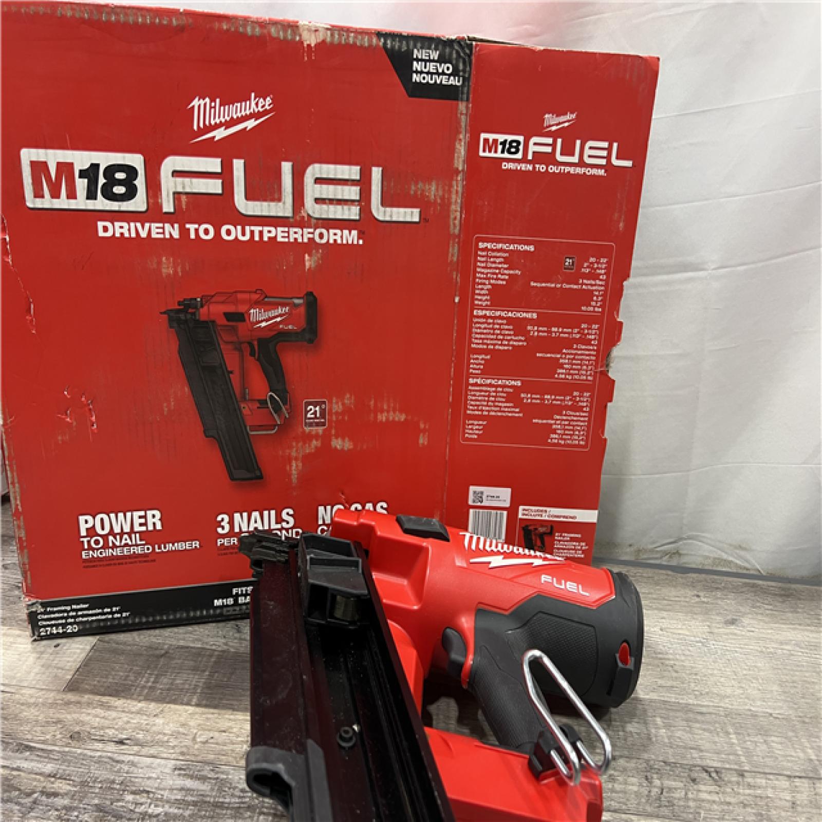 AS-IS Milwaukee 2744-20 M18 FUEL 21-Degree Cordless Framing Nailer (Tool Only)