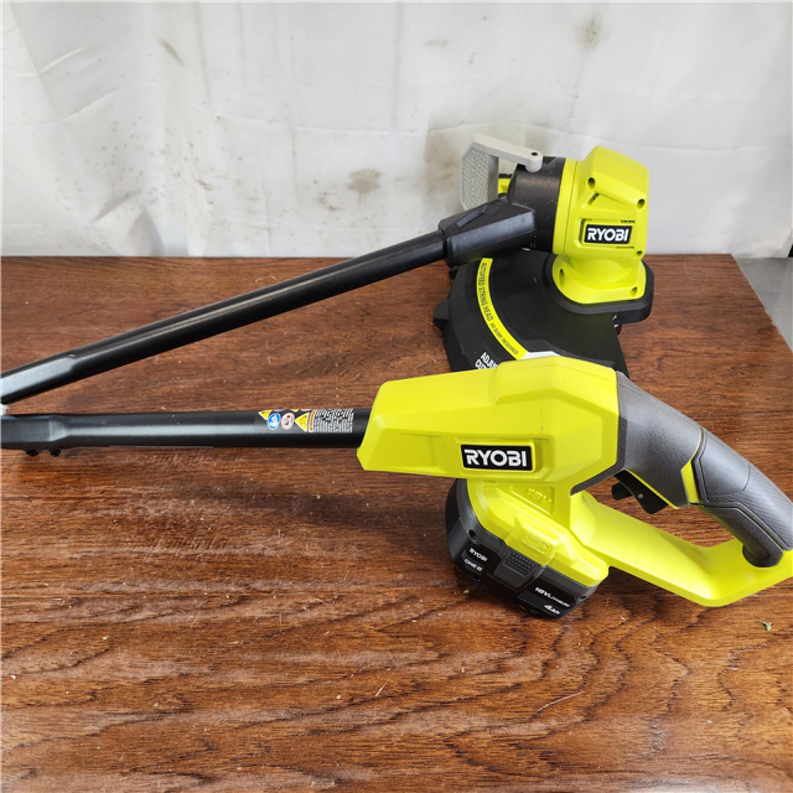 AS-IS RYOBI ONE+ 18V Cordless String Trimmer/Edger and Jet Fan Blower (2-Tool) Combo Kit