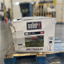 DALLAS LOCATION - Weber Traveler Portable Propane Gas Grill in Red