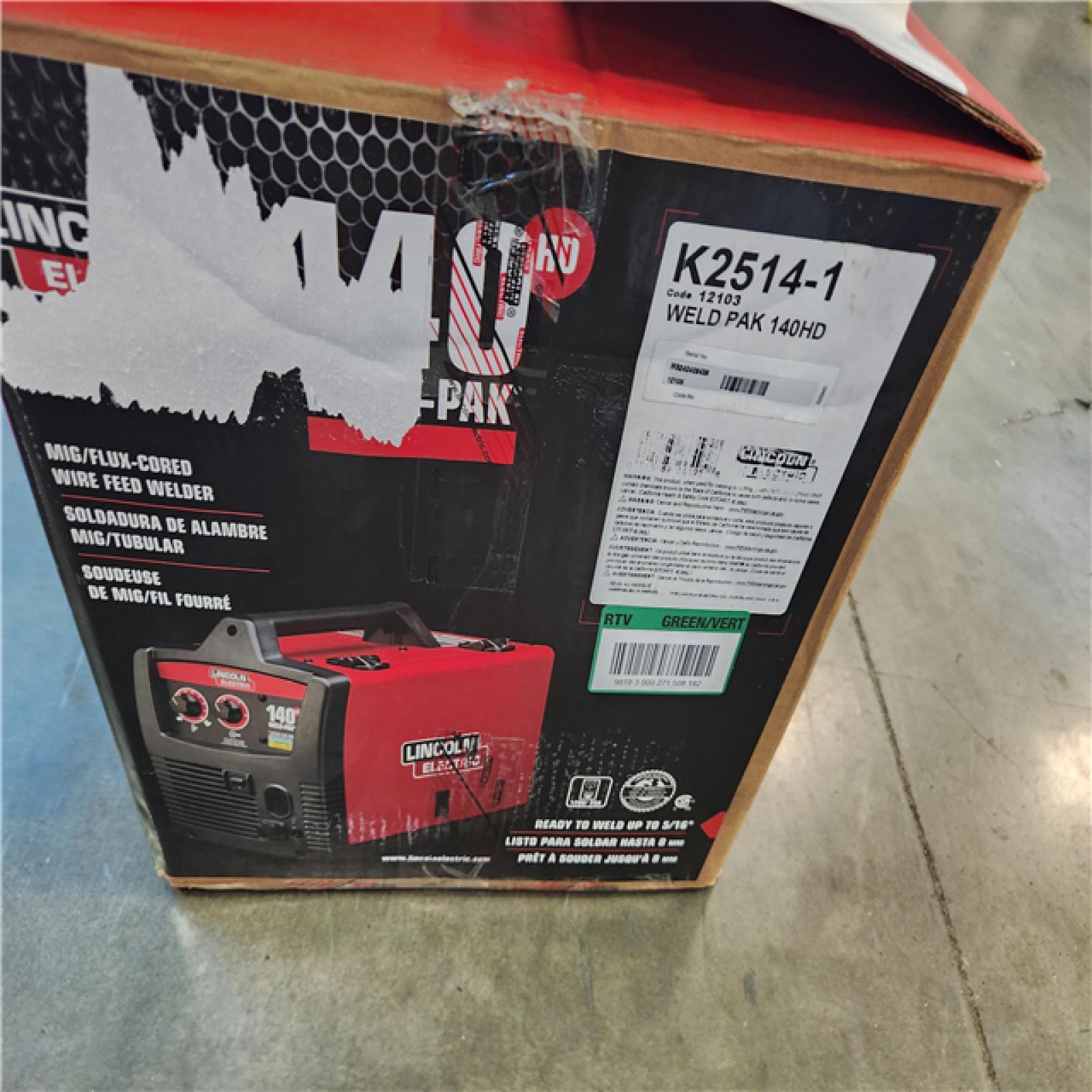 California AS-IS Lincoln Eletectric 140 Amp Weld Pak 140 HD