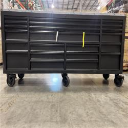 DALLAS LOCATION - HUSKY 84 in. W Heavy Duty Matte Black Mobile Workbench Tool Chest with Stainless Steel Work Top