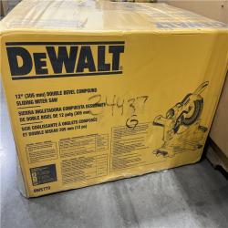 NEW DEWALT 15 Amp Corded 12 in. Double Bevel Sliding Compound Miter Saw, Blade Wrench and Material Clamp