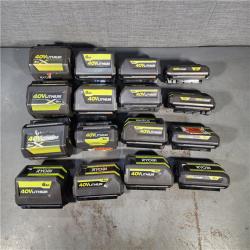 HOUSTON LOCATION - AS-IS RYOBI BATTERY PACK QTY - 16