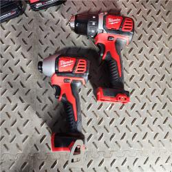 HOUSTON LOCATION - AS-IS (APPEARS LIKE NEW) Milwaukee M18 18V Cordless Brushed 2 Tool Drill/Driver and Impact Driver Kit