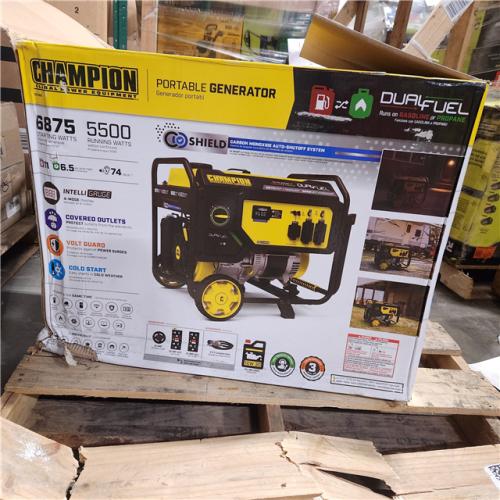 Dallas Location - As-Is Champion Power Equipment 6875-Watt Dual Fuel Portable Generator