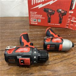 AS-IS M12 12V Lithium-Ion Cordless Drill Driver/Impact Driver Combo Kit with Two 1.5Ah Batteries, Charger and Bag (2-Tool)