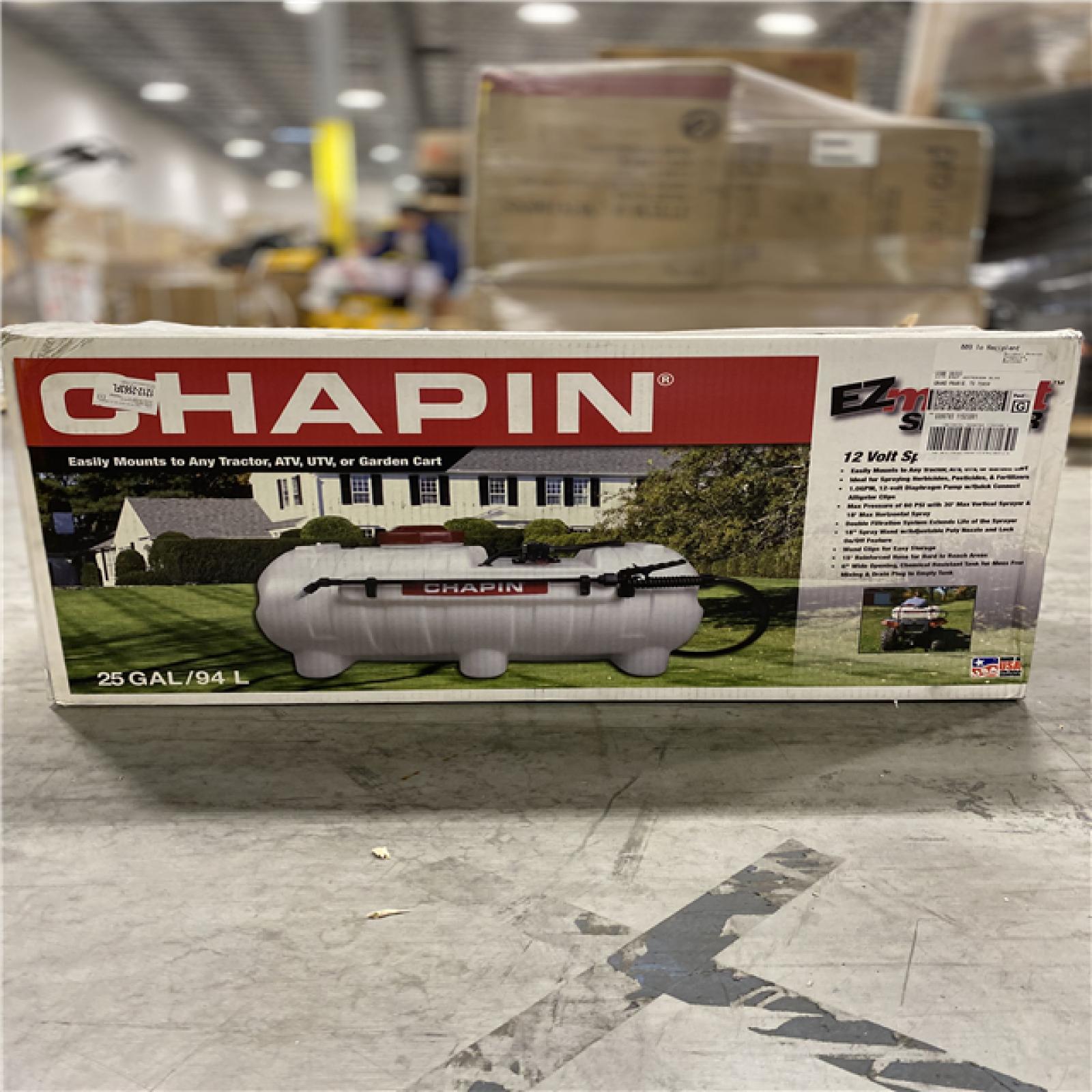 DALLAS LOCATION - CHAPIN 25 gal. 12V EZ Mount Spot Sprayer, 15 ft. Hose Length