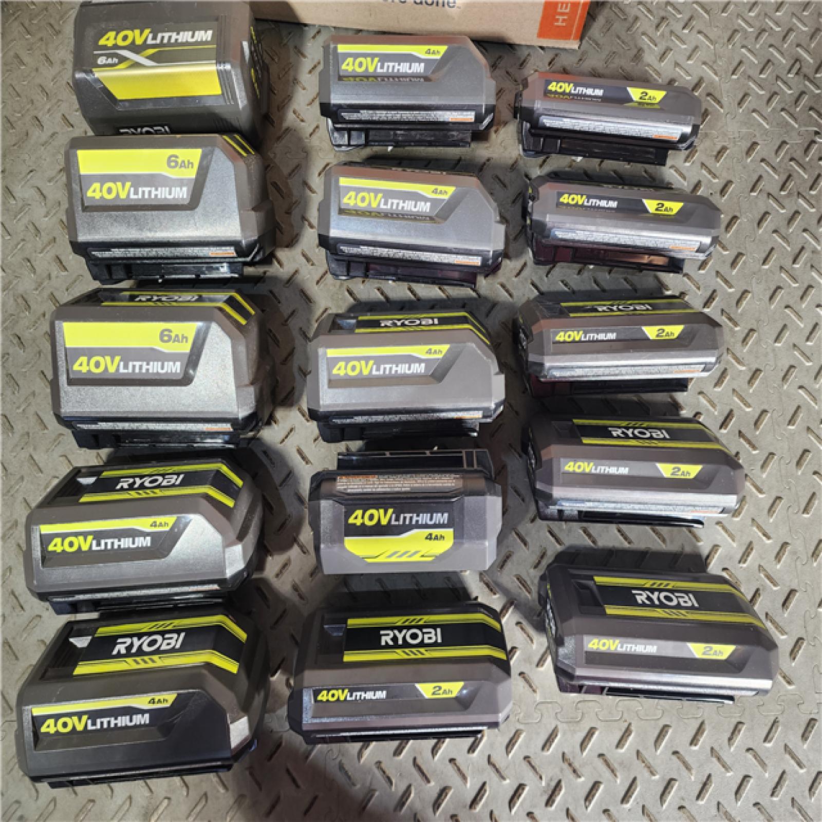 HOUSTON LOCATION - AS-IS RYOBI BATTERY PACK QTY - 15