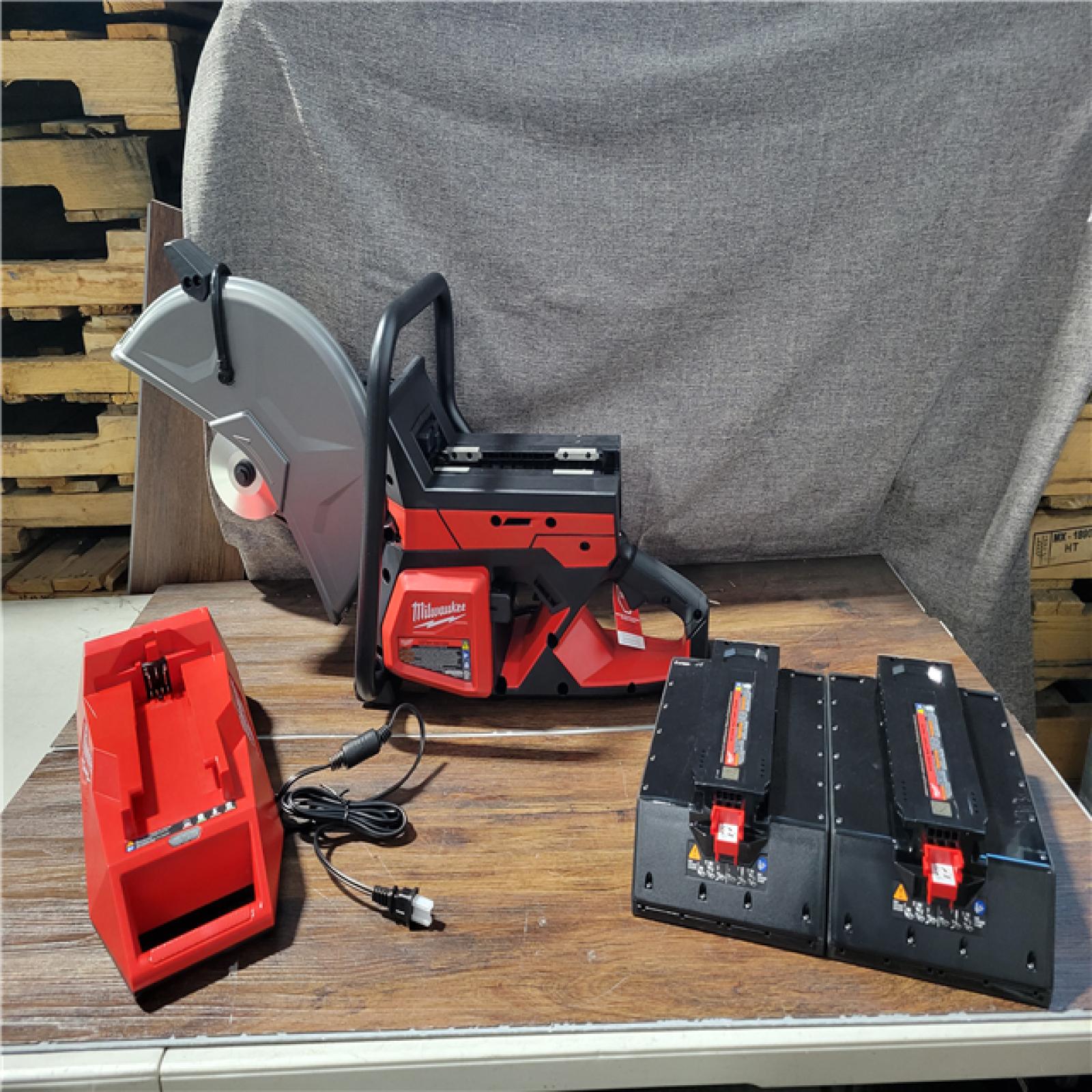 CALIFORNIA NEW MILWAUKEE 14 CUT-OFF SAW (2 BATTERIES, 1 CHARGER, AND BAG INCLUDED)