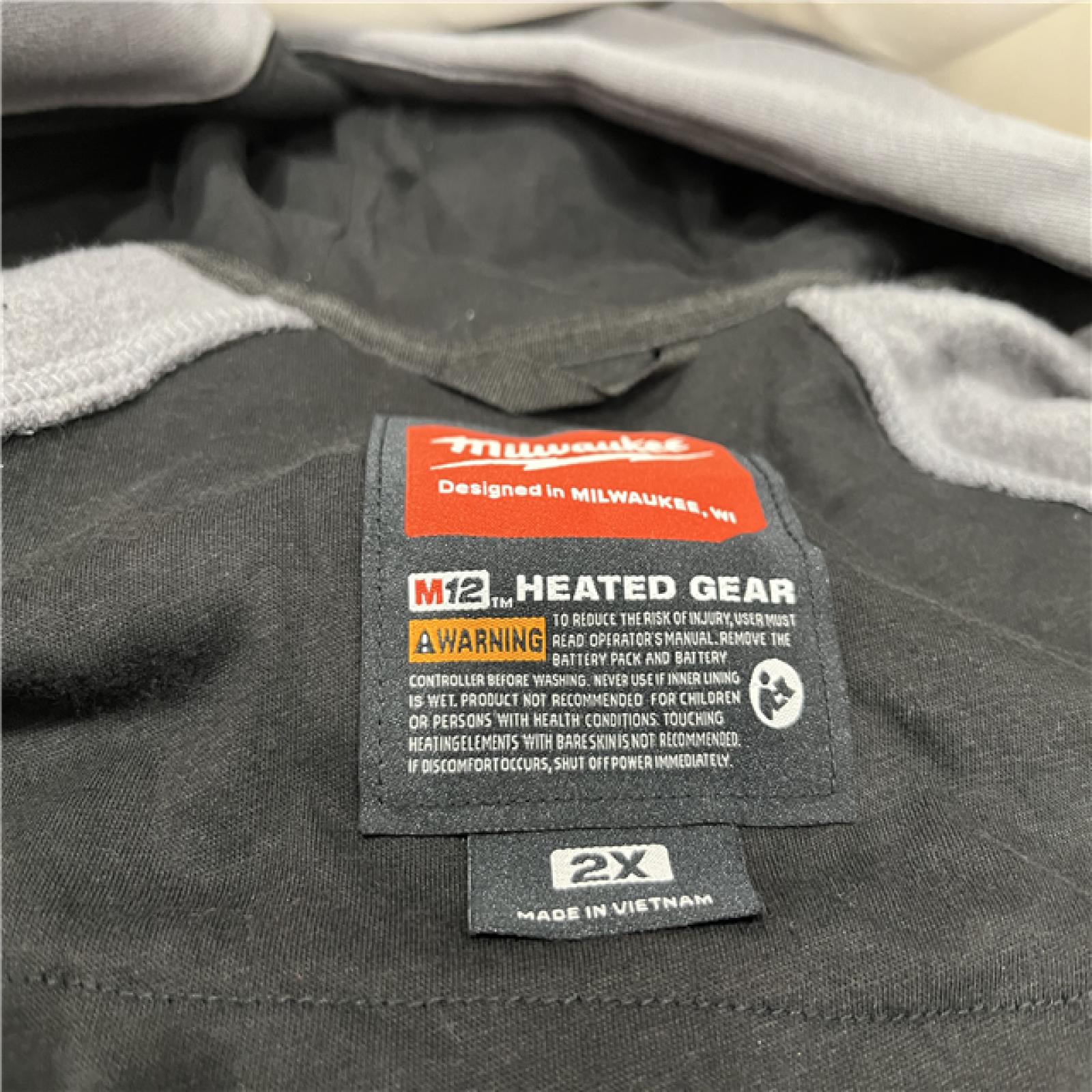 AS-ISMen's 2X-Large M12 12-Volt Lithium-Ion Cordless Gray Heated Jacket Hoodie (Jacket and Battery Holder Only)