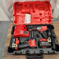 AS-IS Milwaukee M18 FUEL 18V Lithium-Ion Brushless Cordless Hammer Drill and Impact Driver Combo Kit (2-Tool) with 2 Batteries