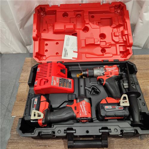 AS-IS Milwaukee M18 FUEL 18V Lithium-Ion Brushless Cordless Hammer Drill and Impact Driver Combo Kit (2-Tool) with 2 Batteries