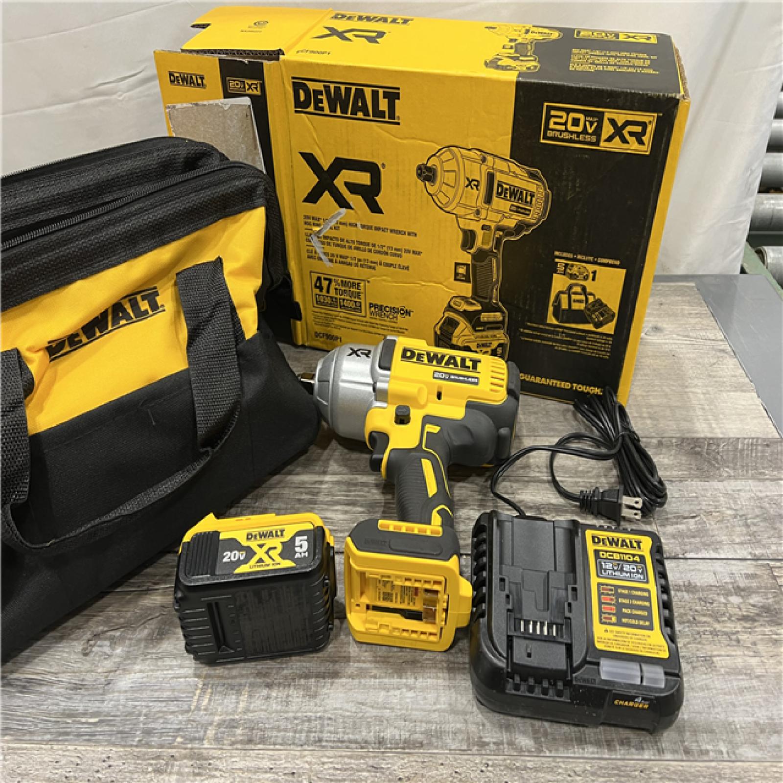 AS-IS DEWALT 20V MAX* XR 1/2  High Torque Impact Wrench with Hog Ring Anvil