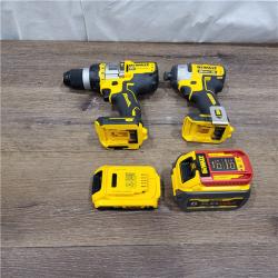 AS-IS 20V MAX Cordless Brushless Hammer Drill/Driver 2 Tool Combo Kit with FLEXVOLT ADVANTAGE