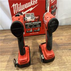 AS-IS Milwaukee M18 Compact Brushless 2-Tool Combo Kit