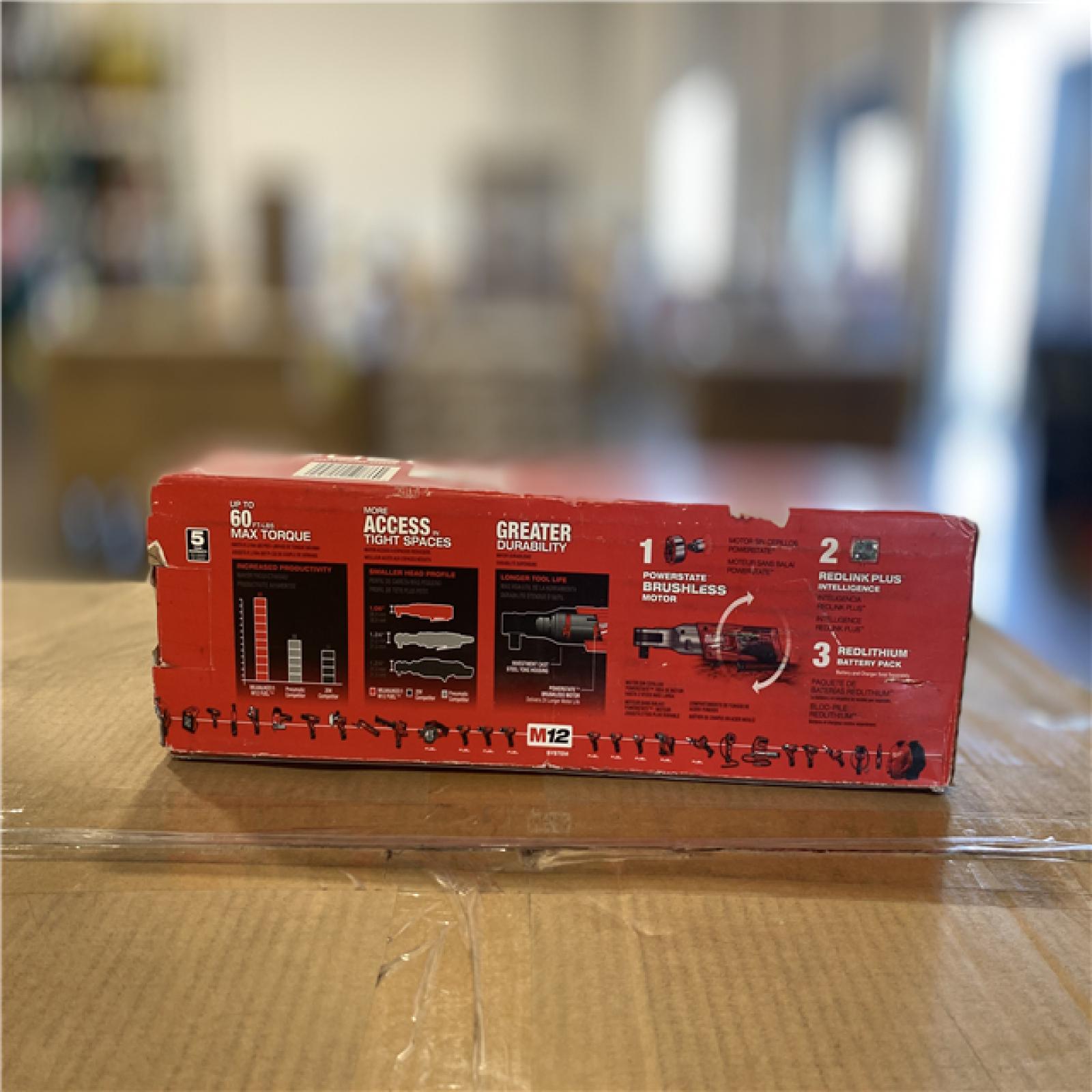 NEW! - Milwaukee M12 FUEL 12V Lithium-Ion Brushless Cordless 1/2 in. Ratchet (Tool-Only)