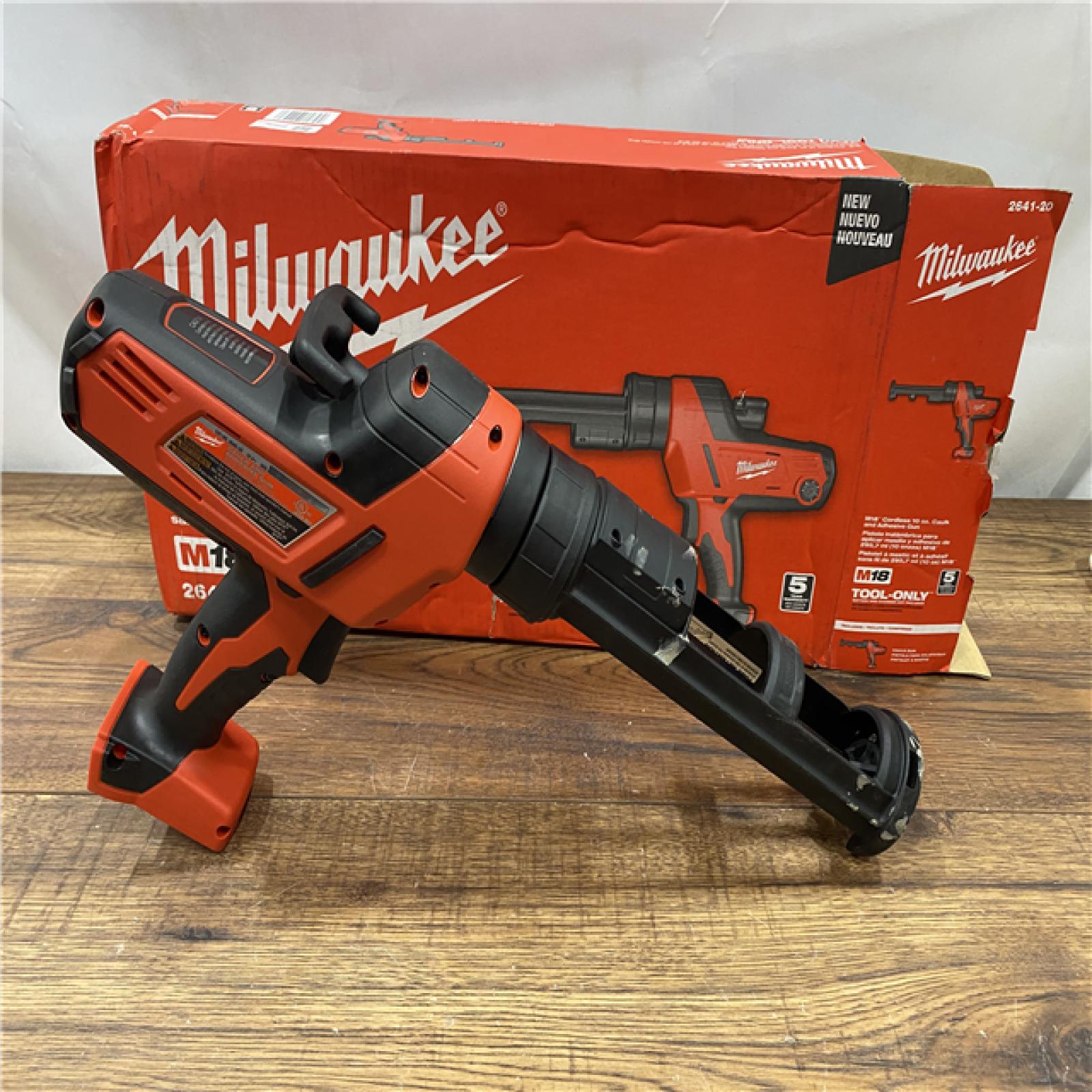 AS IS Milwaukee M18 18-Volt Lithium-Ion Cordless 10 oz. Caulk and Adhesive Gun (Tool-Only)