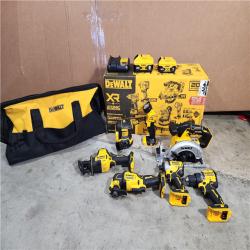 HOUSTON LOCATION - AS-IS (APPEARS LIKE NEW) 20-Volt MAX Lithium-Ion Cordless 7-Tool Combo Kit with 2.0 Ah Battery, 5.0 Ah Battery and Charger