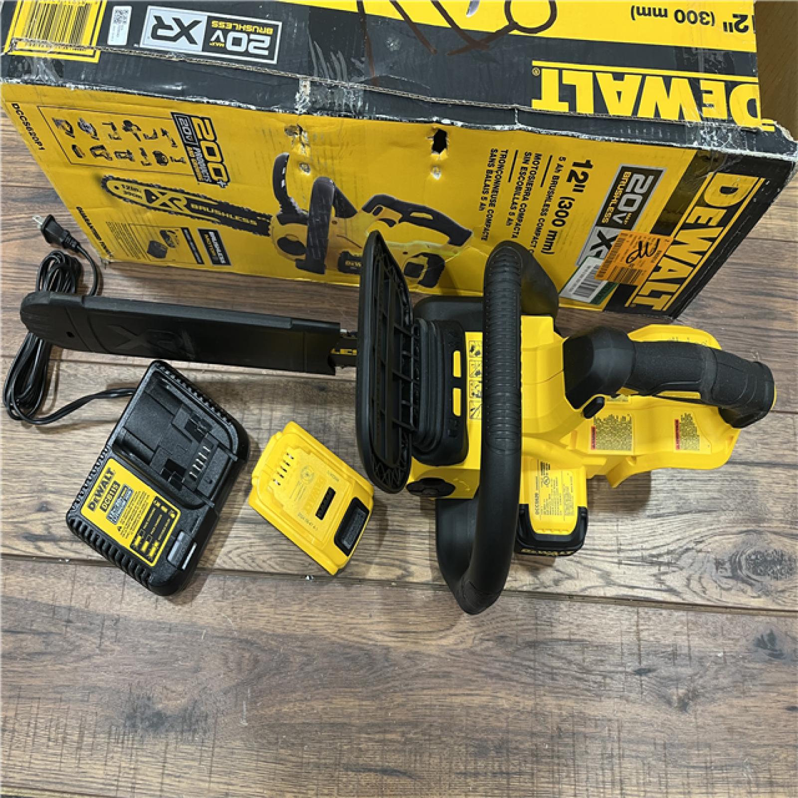 AS-IS DEWALT 20V MAX Brushless Cordless 12in. Chainsaw Kit