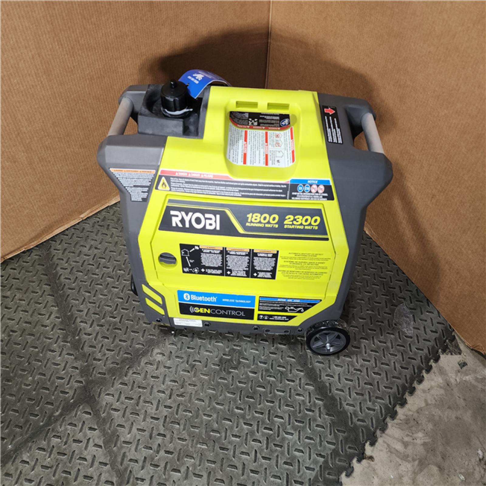 HOUSTON LOCATION - AS-IS RYOBI 2,300-Watt Recoil Start Bluetooth Super Quiet Gasoline Powered Digital Inverter Generator with CO Shutdown Sensor