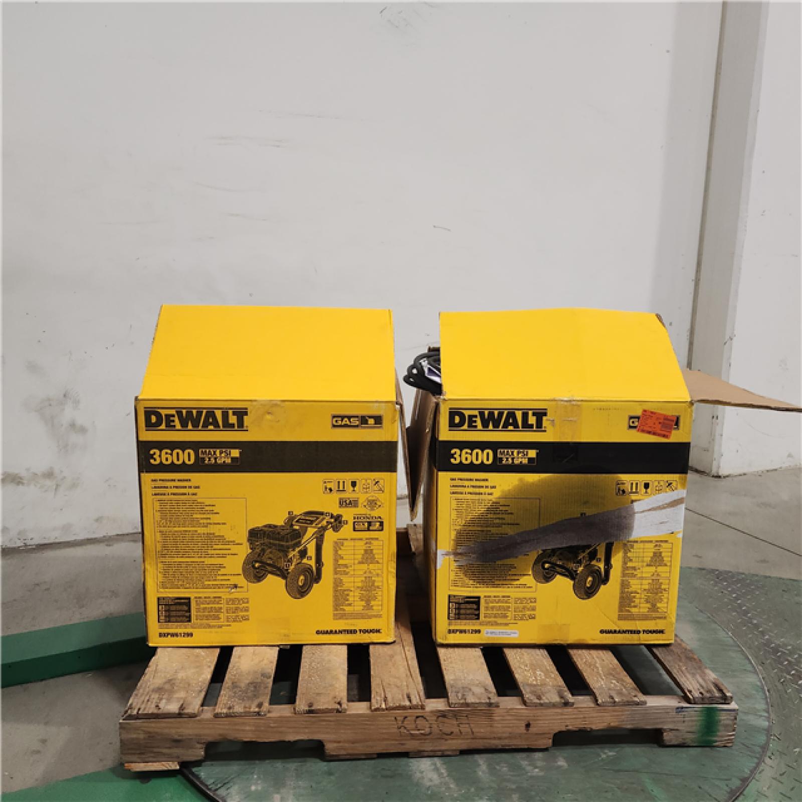 Dallas Location - As-Is DeWalt DXPW61299 3600 PSI 2.5 GPM Gas Pressure Washer(Lot Of 2)