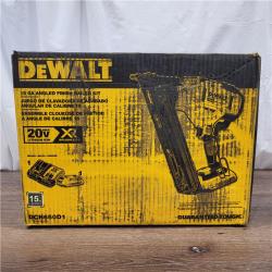 AS-IS DEWALT 20V MAX XR 15 Ga. Cordless 34 Deg Nailer 20 V