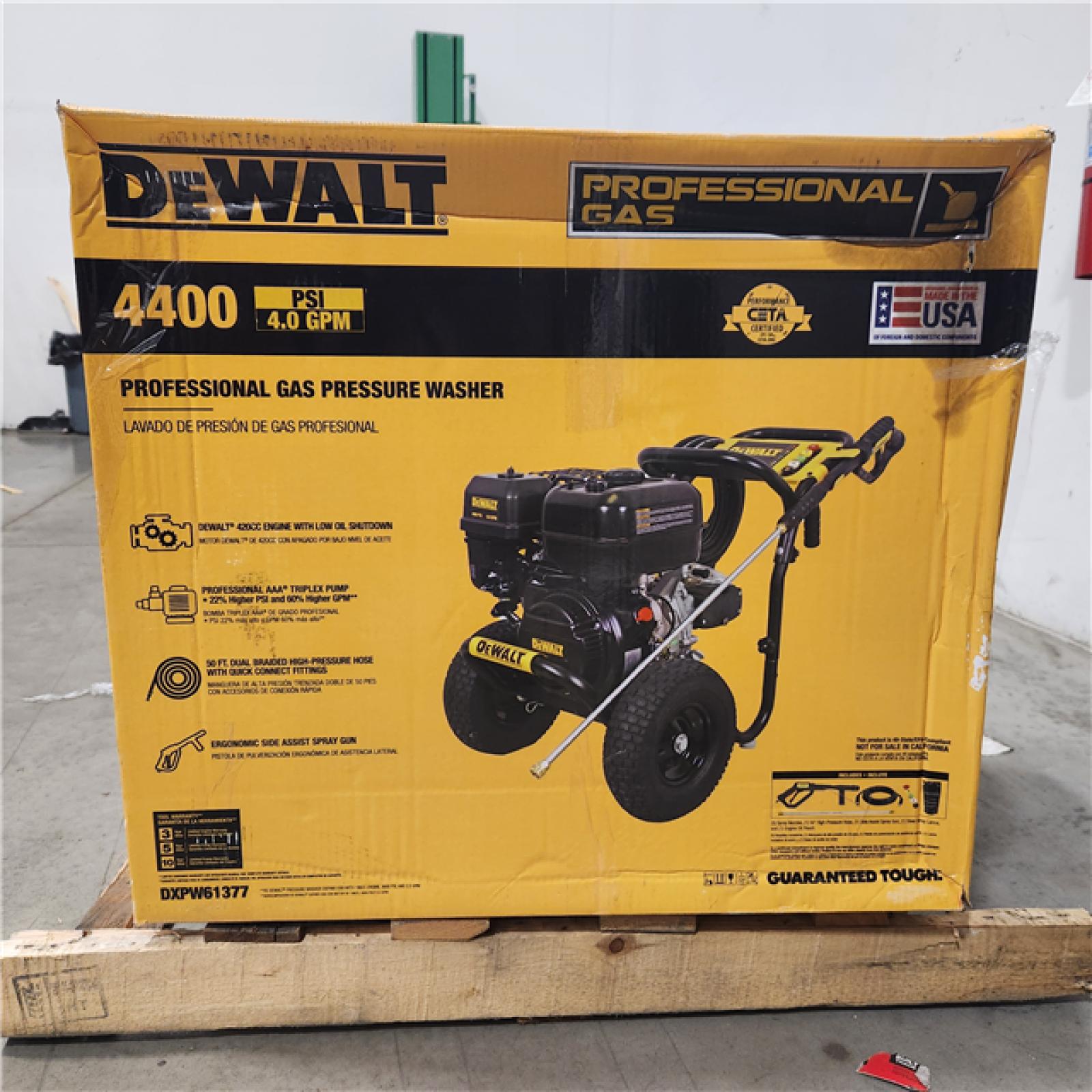 Dallas Location - As-Is DXPW61377 Dewalt 4400 PSI Pressure Washer