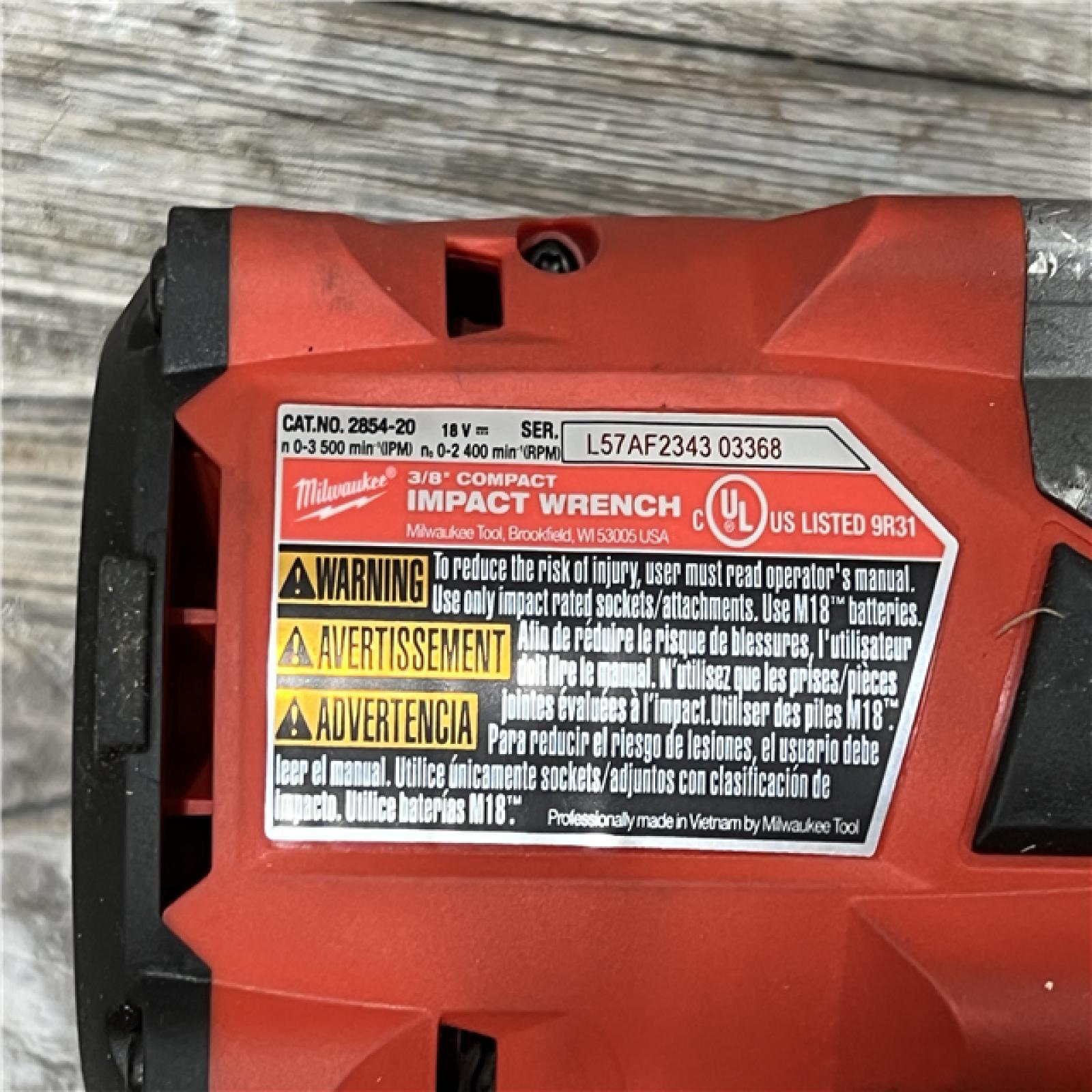 AS-IS Milwaukee M18 FUEL Brushless Cordless 3/8 in. Compact Impact Wrench (Tool Only)