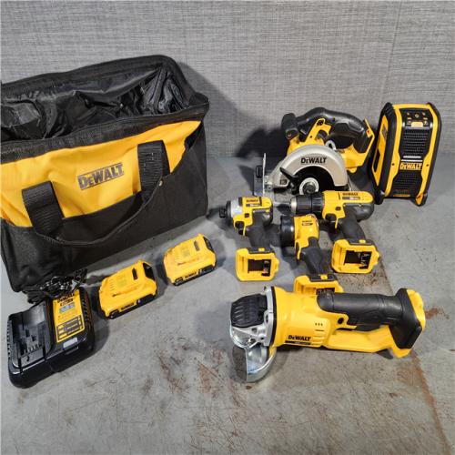 HOUSTON LOCATION - AS-IS DEWALT 6 TOOL COMBO KIT W/ (2) BATTERY & CHARGER