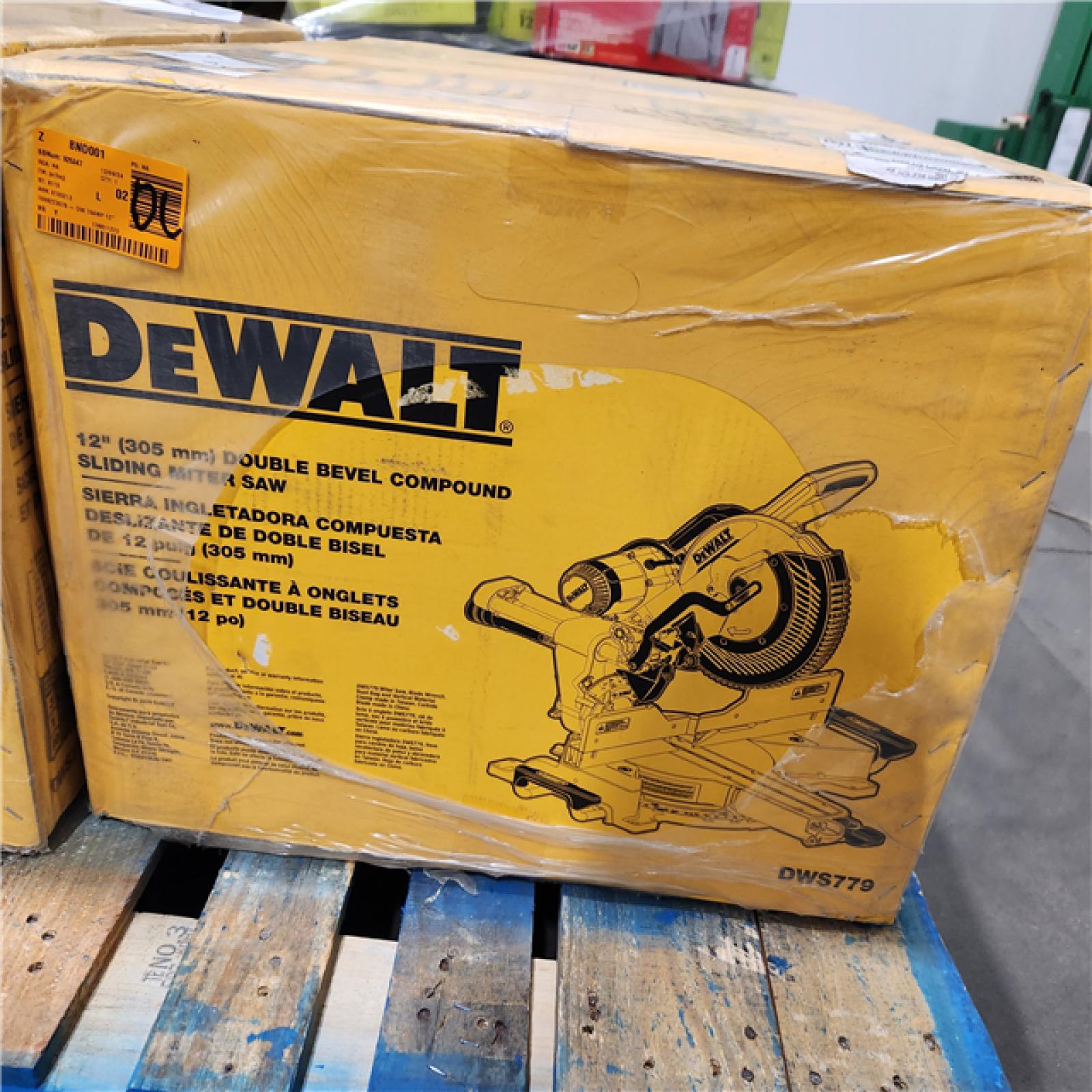 Dallas Location - DEWALT 15 Amp Corded 12 in. Double Bevel Sliding Compound Miter Saw, Blade Wrench and Material Clamp