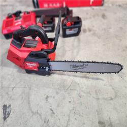 HOUSTON LOCATION - AS-IS (APPEARS LIKE NEW) M18 FUEL 14 in. 18V Lithium-Ion Brushless Battery Top Handle Chainsaw Kit with 8.0 Ah, 12 Ah Battery & Rapid Charger