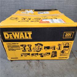 HOUSTON LOCATION - AS-IS (APPEARS LIKE NEW) DEWALT 20V MAX Lithium-Ion Cordless 9-Tool Combo Kit